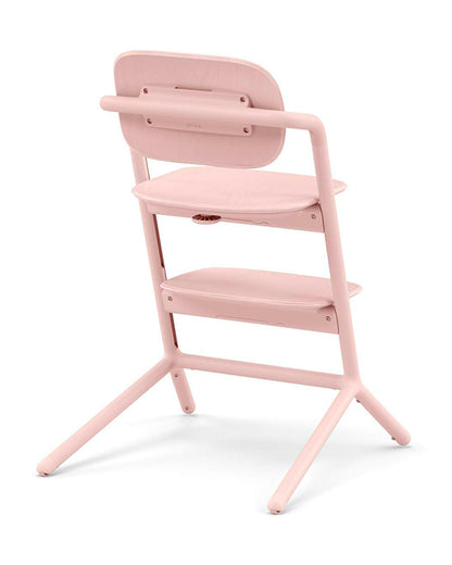 Cybex Lemo 4 in 1 High Chair-With Bouncer Seat, Baby Set & Tray-Individual Height & Depth Adjustment of Seat & Footrest-Anti Tip Rear Wheels for Easy Movement-2 Years Warranty-For 0 to 99Y (Upto 120 Kg)-Pearl Pink