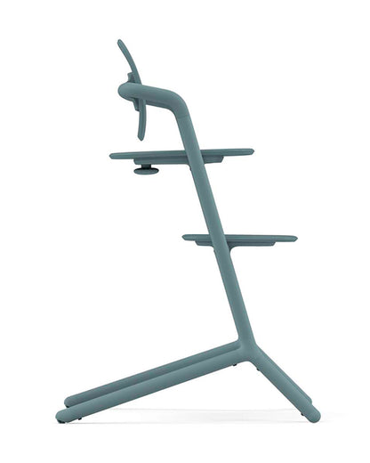 Cybex Lemo 4 in 1 High Chair-With Bouncer Seat, Baby Set & Tray-Individual Height & Depth Adjustment of Seat & Footrest-Anti Tip Rear Wheels for Easy Movement-2 Years Warranty-For 0 to 99Y (Upto 120 Kg)-Stone Blue