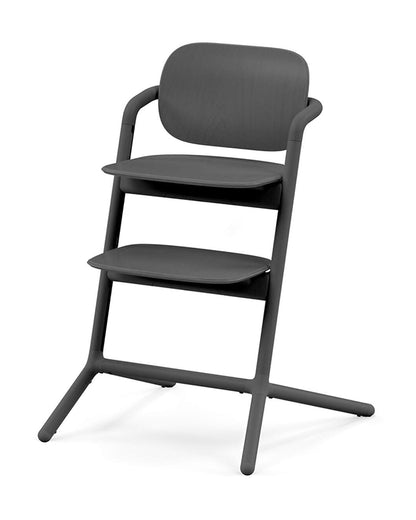 Cybex Lemo 4 in 1 High Chair-With Bouncer Seat, Baby Set & Tray-Individual Height & Depth Adjustment of Seat & Footrest-Anti Tip Rear Wheels for Easy Movement-2 Years Warranty-For 0 to 99Y (Upto 120 Kg)-Stunning Black