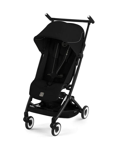 Cybex Libelle Cabin Friendly Stroller-Near Flat Reclining Seat-Car Seat Compatible-2 Years Warranty-For 6M to 4Y (Upto 22 Kg)-Black Frame & Magic Black Seat
