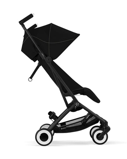 Cybex Libelle Cabin Friendly Stroller-Near Flat Reclining Seat-Car Seat Compatible-2 Years Warranty-For 6M to 4Y (Upto 22 Kg)-Black Frame & Magic Black Seat
