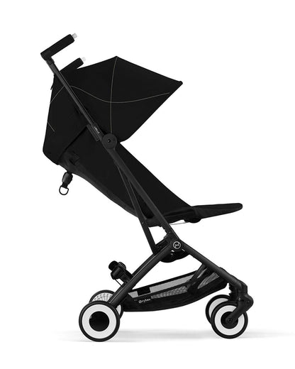 Cybex Libelle Cabin Friendly Stroller-Near Flat Reclining Seat-Car Seat Compatible-2 Years Warranty-For 6M to 4Y (Upto 22 Kg)-Black Frame & Magic Black Seat