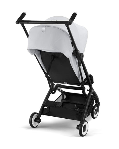 Cybex Libelle Cabin Friendly Stroller-Near Flat Reclining Seat-Car Seat Compatible-2 Years Warranty-For 6M to 4Y (Upto 22 Kg)-Black Frame & Fog Grey Seat