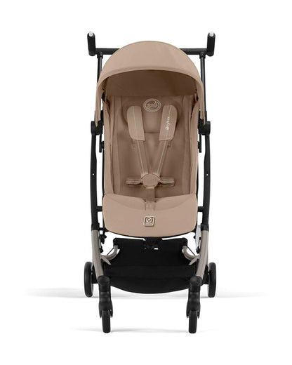 Cybex Libelle Cabin Friendly Stroller-Near Flat Reclining Seat-Car Seat Compatible-2 Years Warranty-For 6M to 4Y (Upto 22 Kg)-Taupe Frame & Almond Beige Seat