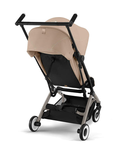 Cybex Libelle Cabin Friendly Stroller-Near Flat Reclining Seat-Car Seat Compatible-2 Years Warranty-For 6M to 4Y (Upto 22 Kg)-Taupe Frame & Almond Beige Seat
