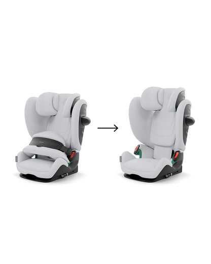 Cybex Pallas G2 Baby Car Seat-Forward Facing-With Airbag Style Impact Shield-Reduces the Risk of Neck Injury-12 Positions Adjustable Headrest-For 15M to 12Y (9 to 50 Kg)-Fog Grey