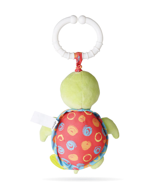 nuluv Jittery Turtle Rattle Toy-Easy Attachment with Stroller & Crib-For Infants