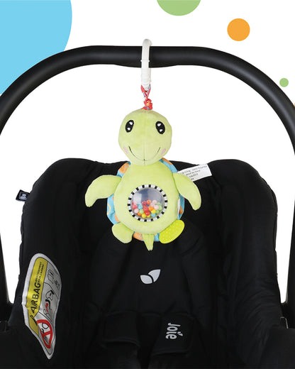 nuluv Jittery Turtle Rattle Toy-Easy Attachment with Stroller & Crib-For Infants