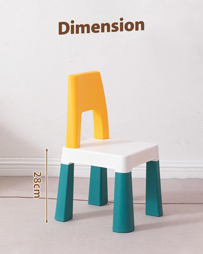 OPlus Learning Chair for Kids-Yellow and Blue-12M+