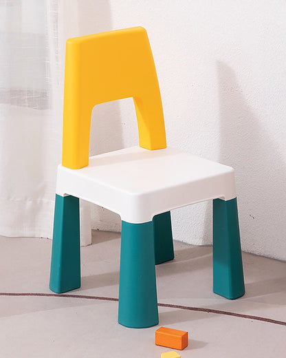 OPlus Learning Chair for Kids-Yellow and Blue-12M+