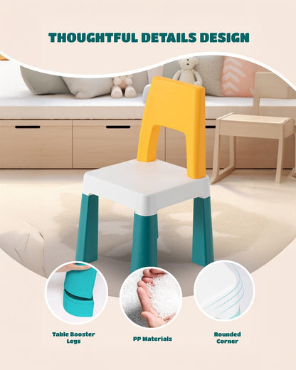 OPlus Learning Chair for Kids-Yellow and Blue-12M+