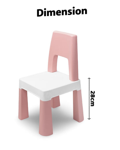 OPlus Learning Chair for Kids-White and Pink-12M+