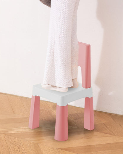 OPlus Learning Chair for Kids-White and Pink-12M+