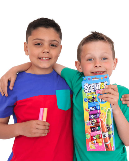 Scentos Scented Shorty Markers-Art & Craft Kit-Pack of 16-Promotes Sensory Play-36M+