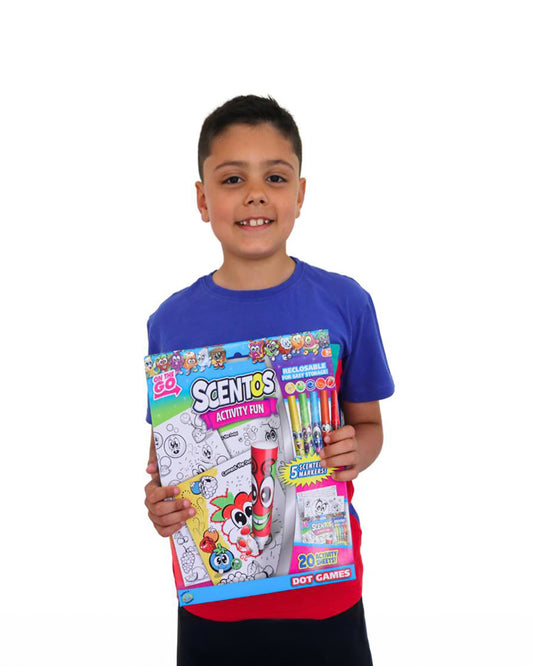 Scentos Dot to Dot On The Go Scented Activity Fun Sets-Art & Craft Kit-20 Activity Pages-36M+