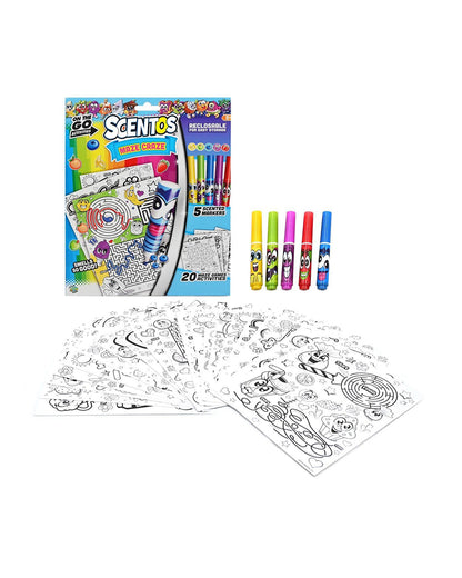 Scentos Maze Craze On The Go Scented Activity Fun Sets-Art & Craft Kit-20 Activity Pages-36M+