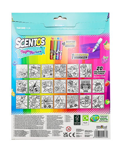 Scentos On the Go Magic Marker Activity Fun Sets-Art & Craft Kit-20 Activity Pages-36M+