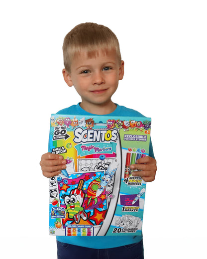Scentos On the Go Magic Marker Activity Fun Sets-Art & Craft Kit-20 Activity Pages-36M+