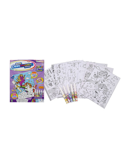 Scentos Clean Coloring Markers-Enchanted-Art & Craft Kit-20 Activity Pages-Non Staining Ink-36M+