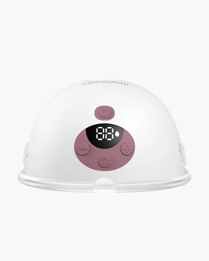 Momcozy All-in-one M5 Wearable Single Electric Breast Pump - Painless Pumping - Portable - 3 Modes & 9 Suction Levels - Rechargeable - Cozy Red