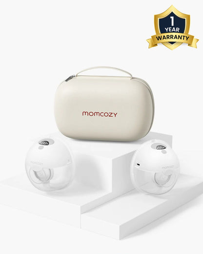 Momcozy All-in-one M5 Wearable Double Electric Breast Pump - Painless Pumping - Portable - 3 Modes & 9 Suction Levels - Rechargeable - Grey