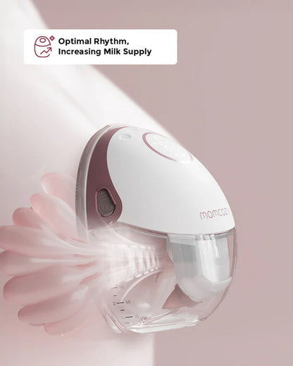 Momcozy M6 Wearable Mobile Style Single Electric  Breast Pump - 3 Modes & 9 Suction Levels - Portable - Rechargeable - Grey