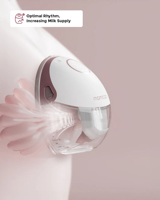 Momcozy M6 Wearable Mobile Style Single Electric  Breast Pump - 3 Modes & 9 Suction Levels - Portable - Rechargeable - Grey