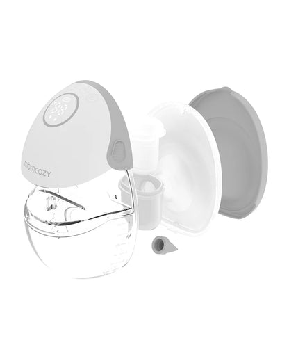 Momcozy M6 Wearable Mobile Style Single Electric  Breast Pump - 3 Modes & 9 Suction Levels - Portable - Rechargeable - Grey
