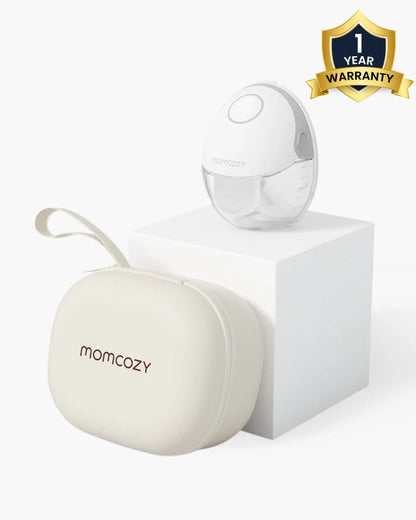 Momcozy M6 Wearable Mobile Style Single Electric  Breast Pump - 3 Modes & 9 Suction Levels - Portable - Rechargeable - Grey