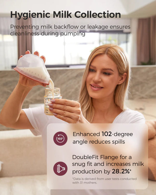 Momcozy V1 Pro Hospital Grade Wearable Breast Pump- 3 Fine-Tuned Rhythms with 15 Suction Levels-300mmHg Suction Power-Low Noise-Rechargeable Battery