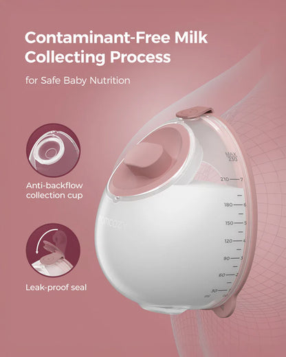 Momcozy V1 Pro Hospital Grade Wearable Breast Pump- 3 Fine-Tuned Rhythms with 15 Suction Levels-300mmHg Suction Power-Low Noise-Rechargeable Battery