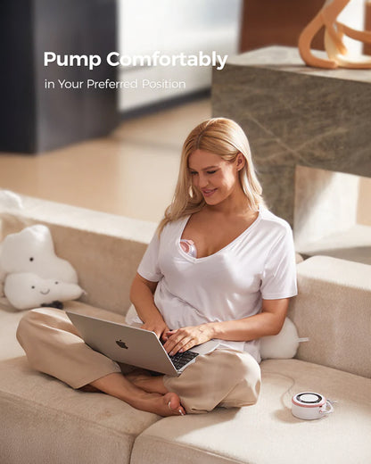 Momcozy V1 Pro Hospital Grade Wearable Breast Pump- 3 Fine-Tuned Rhythms with 15 Suction Levels-300mmHg Suction Power-Low Noise-Rechargeable Battery