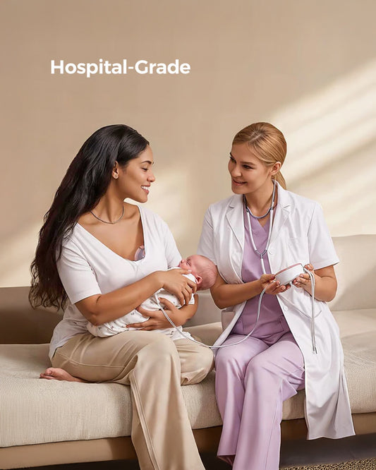 Momcozy V1 Pro Hospital Grade Wearable Breast Pump- 3 Fine-Tuned Rhythms with 15 Suction Levels-300mmHg Suction Power-Low Noise-Rechargeable Battery