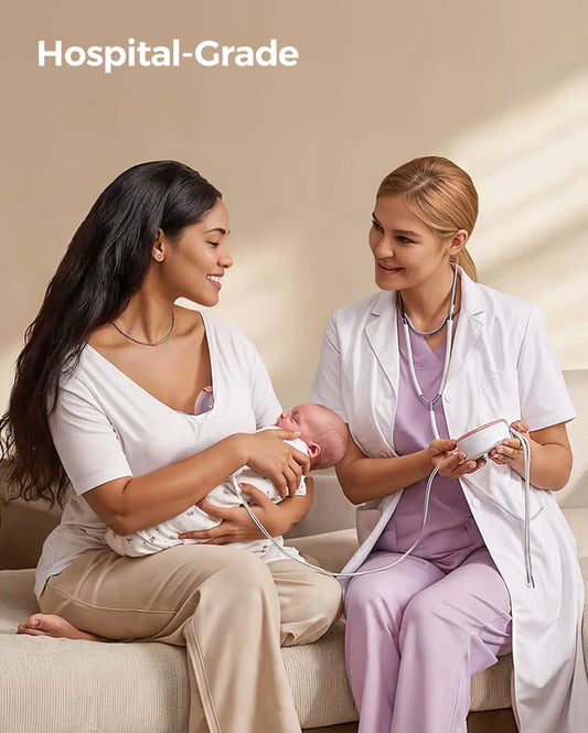 Momcozy V1 Pro Hospital Grade Wearable Breast Pump- 3 Fine-Tuned Rhythms with 15 Suction Levels-300mmHg Suction Power-Low Noise-Rechargeable Battery