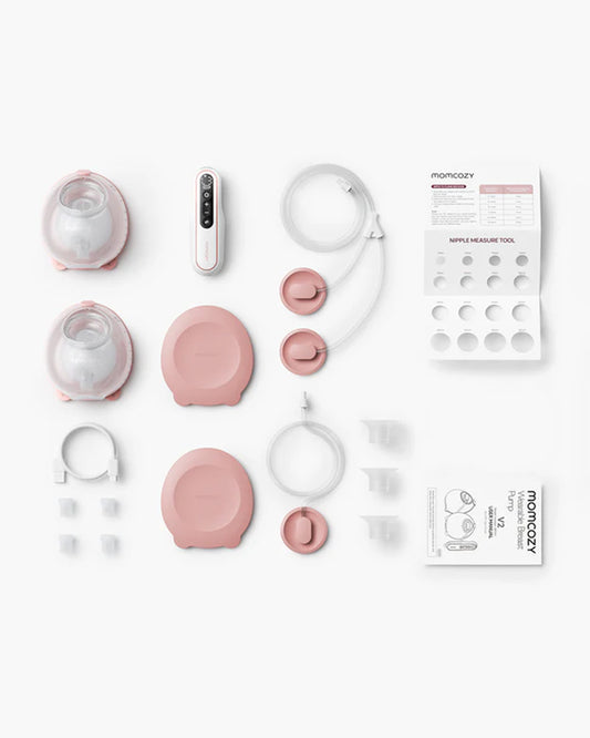 Momcozy V2 Pro Hospital Grade Wearable Breast Pump -Ultra-Light & Potent - 9 Suction Levels-288mmHg Suction Power-Low Noise-Portable-Rechargeable Battery