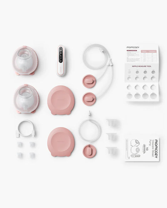 Momcozy V2 Pro Hospital Grade Wearable Breast Pump -Ultra-Light & Potent - 9 Suction Levels-288mmHg Suction Power-Low Noise-Portable-Rechargeable Battery