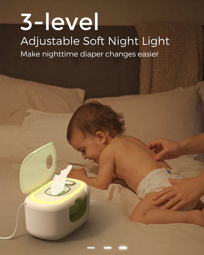 Momcozy Large Capacity Baby Wipe Warmer-3 Level Warm Light-4 Level Temperature Adjustments with Quick Heating-Compatible with 60-80 pcs