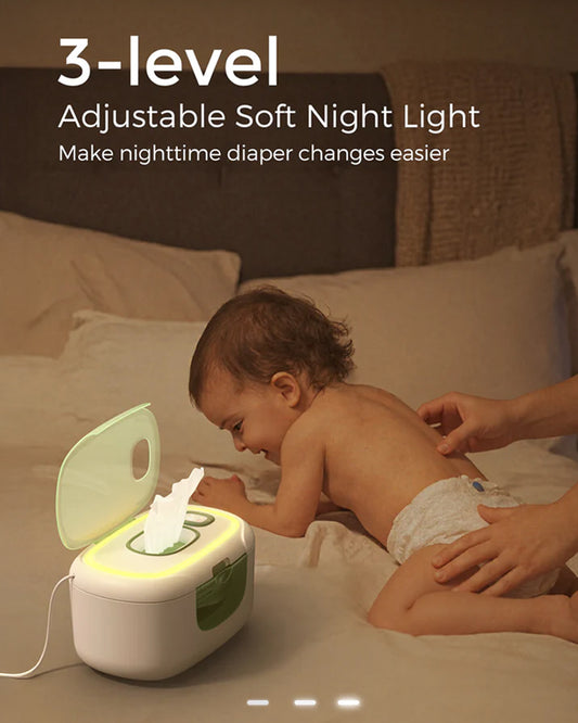 Momcozy Large Capacity Baby Wipe Warmer-3 Level Warm Light-4 Level Temperature Adjustments with Quick Heating-Compatible with 60-80 pcs