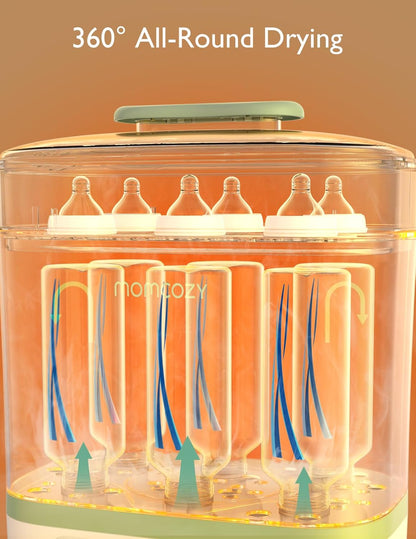 Momcozy Electric Bottle Sterilizer & Dryer - 8-in-1 Multi-Function - Large Capacity - Auto Shut Off - Safe & Efficient