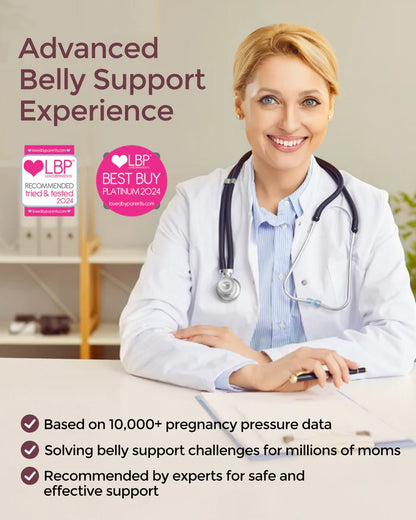 Momcozy BumpEase Ergonest Maternity Belly Band-O Shape Molding-Growing Belly Support-Ease Back Pain-During Pregnancy-Skin