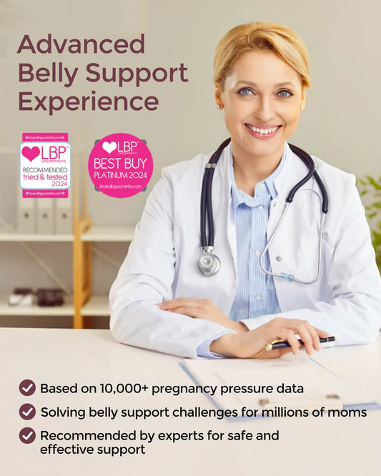 Momcozy BumpEase Ergonest Maternity Belly Band-O Shape Molding-Growing Belly Support-Ease Back Pain-During Pregnancy-Skin