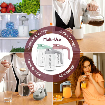 Momcozy Breast Milk Storage Container - Leak-Proof, Ergonomic Design, BPA-Free, Easy Pour & Hassle-Free Cleaning-Green