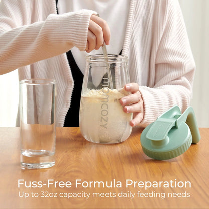 Momcozy Breast Milk Storage Container - Leak-Proof, Ergonomic Design, BPA-Free, Easy Pour & Hassle-Free Cleaning-Green
