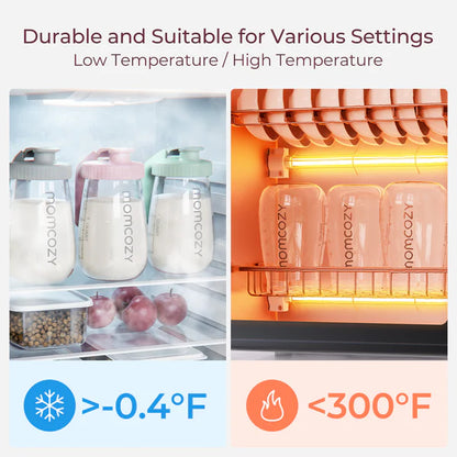 Momcozy Breast Milk Storage Container - Leak-Proof, Ergonomic Design, BPA-Free, Easy Pour & Hassle-Free Cleaning-Green