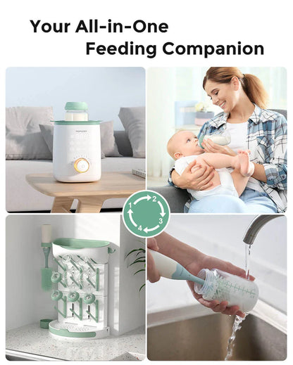 Momcozy Milk Storage Bottle Set – 11oz Wide-Neck - Leak-Proof Design - Pack of 4