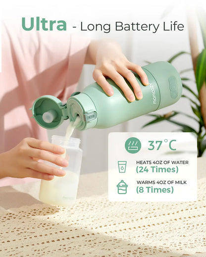 Momcozy Superfast Portable Breast Milk & Water Warmer – 17oz Large Capacity, Fast Heating, Rechargeable & Travel-Friendly