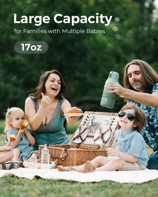 Momcozy Superfast Portable Breast Milk & Water Warmer – 17oz Large Capacity, Fast Heating, Rechargeable & Travel-Friendly