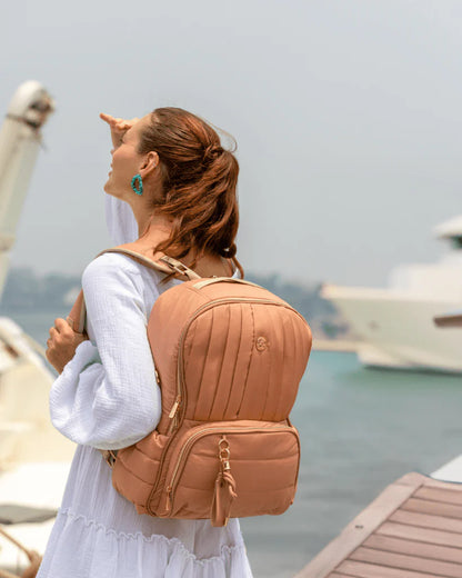 Baby Jalebi The Coast Diaper Bag-Backpack-Dusty Rose-with Stroller Straps