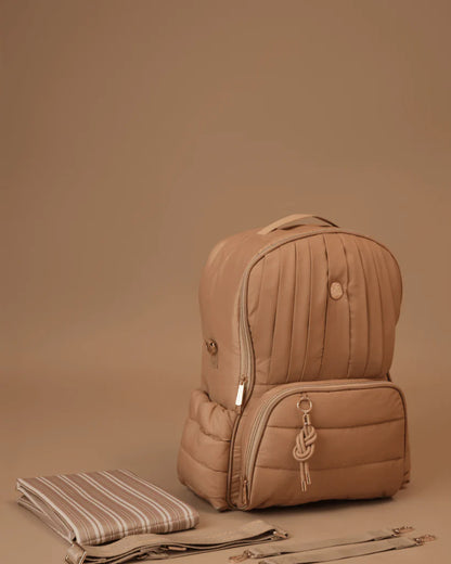 Baby Jalebi The Coast Diaper Bag-Backpack-Mocha-with Stroller Straps