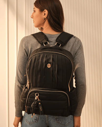 Baby Jalebi The Coast Diaper Bag-Backpack-Black-with Stroller Straps